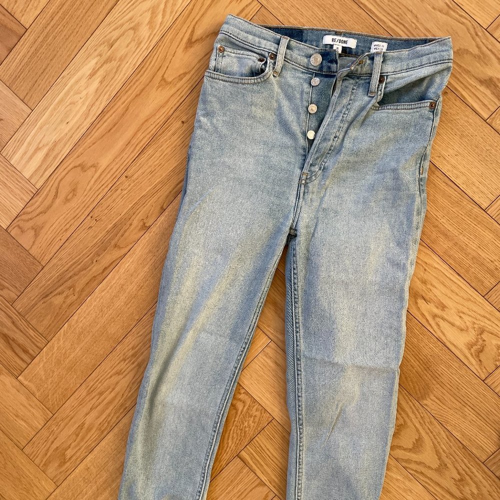Redone high-waisted jeans